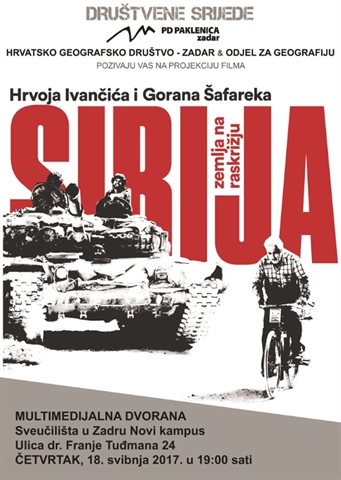 Projekcija filma „Sirija – zemlja na raskrižju“